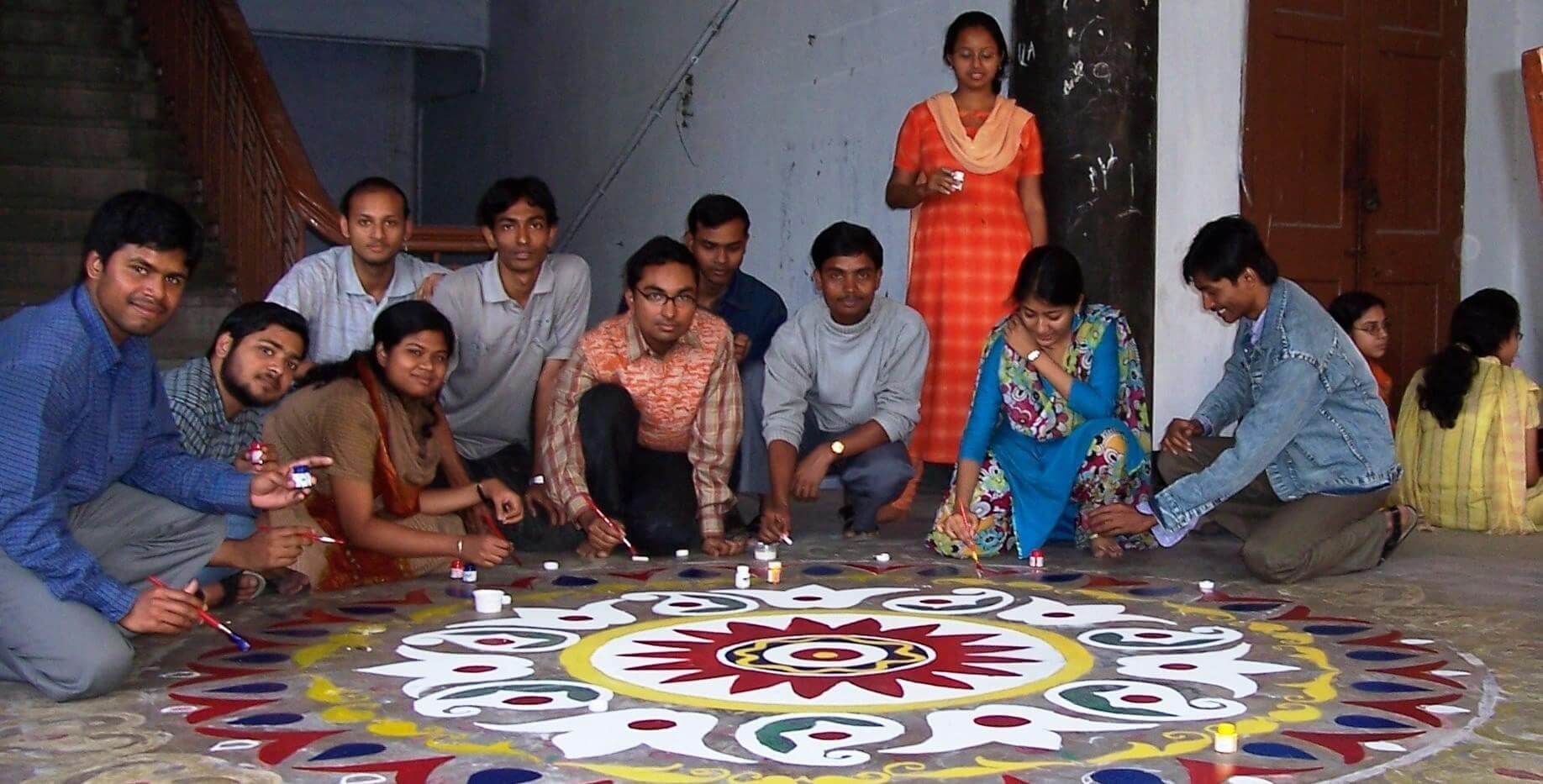 Students in preparation of Reunion 2009